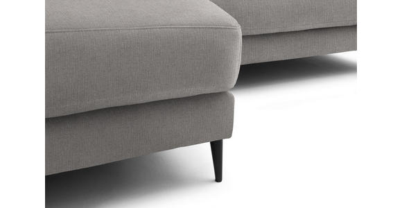 ECKSOFA  in Flachgewebe Sandfarben  177/253 cm  - Sandfarben/Schwarz, Design, Textil/Metall (177/253cm) - Dieter Knoll