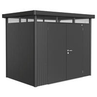 GERÄTEHAUS 275/222/195 cm  - Dunkelgrau, Design, Metall (275/222/195cm) - Biohort