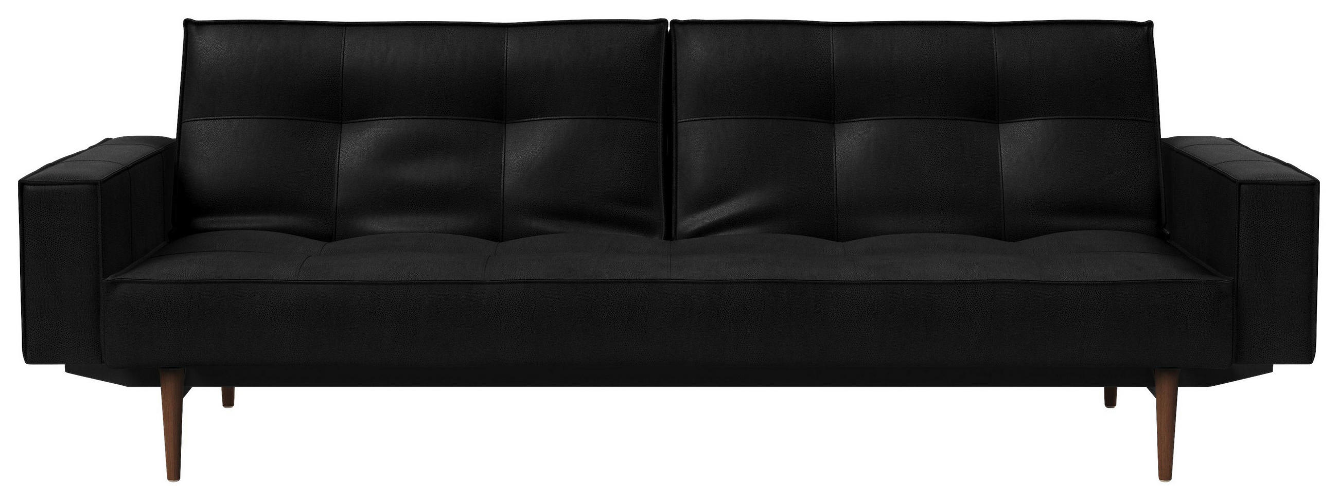 Schlafsofa in Textil Schwarz
