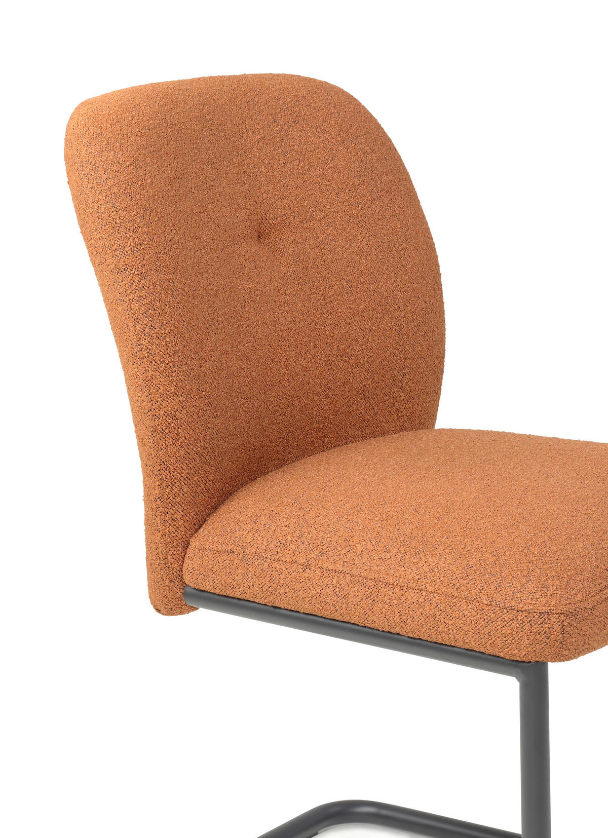 SCHWINGSTUHL  in Stahl Webstoff, Bouclé  - Rostfarben/Schwarz, Basics, Textil/Metall (48/86,5/62,5cm) - Tom Tailor