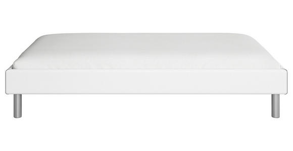 BETT 120/200 cm in Weiß - Alufarben/Weiß, Design, Metall (120/200cm) - Carryhome