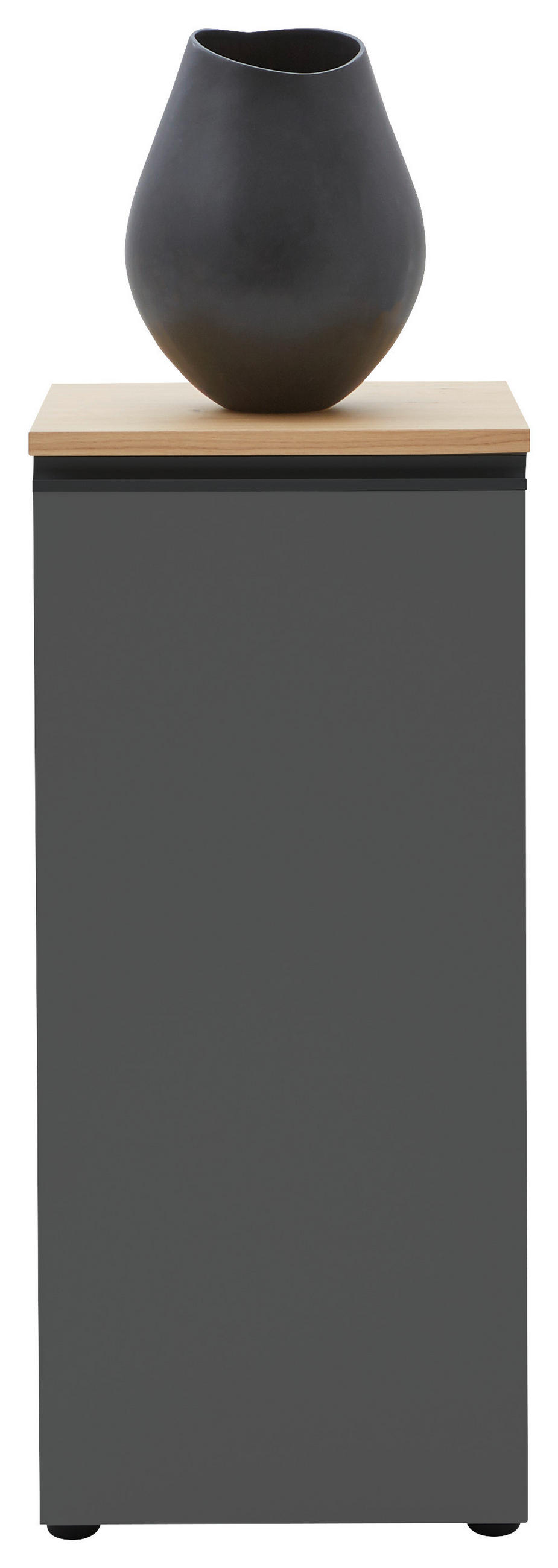 KOMMODE 45/102/41 cm  in Grau  - Eichefarben/Schwarz, Design, Holz/Holzwerkstoff (45/102/41cm) - Dieter Knoll