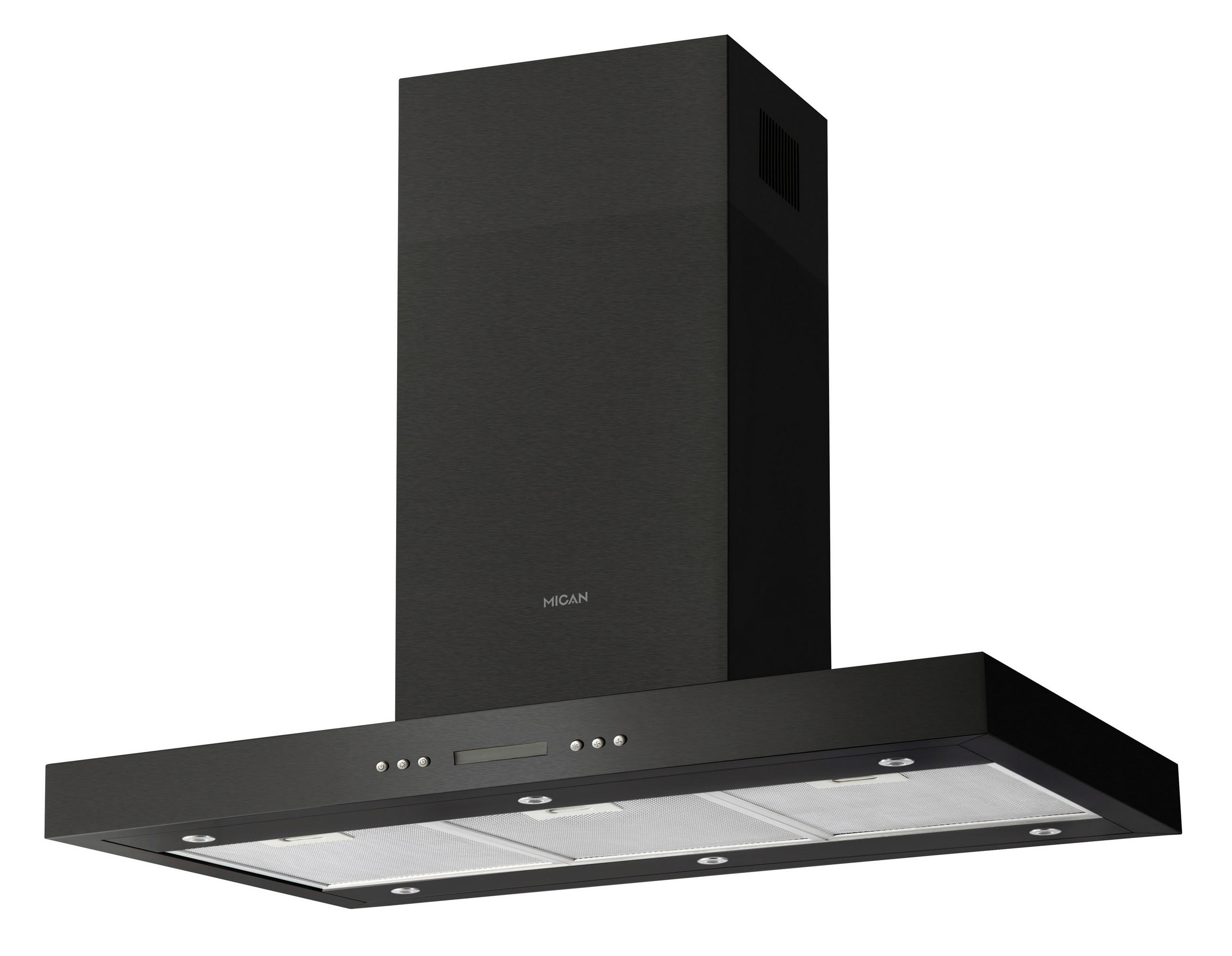 DUNSTABZUGSHAUBE 60121  - Schwarz, Basics, Metall (90/62,5-98/60cm) - Mican