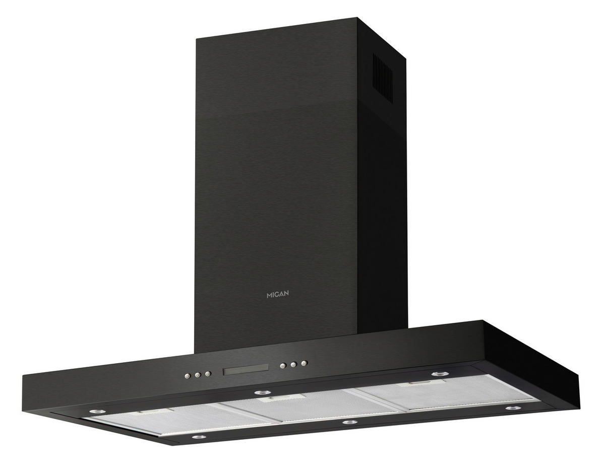 DUNSTABZUGSHAUBE 60121  - Schwarz, Basics, Metall (90/62,5-98/60cm) - Mican