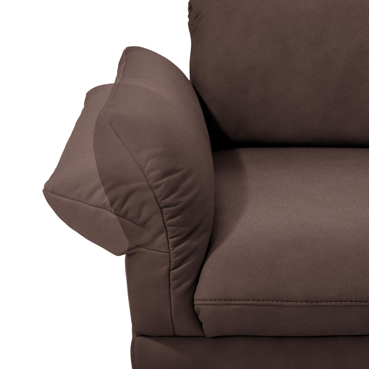 ECKSOFA Posh in Echtleder Braun  308/173 cm  - Anthrazit/Braun, Design, Leder/Metall (308/173cm) - Joop!