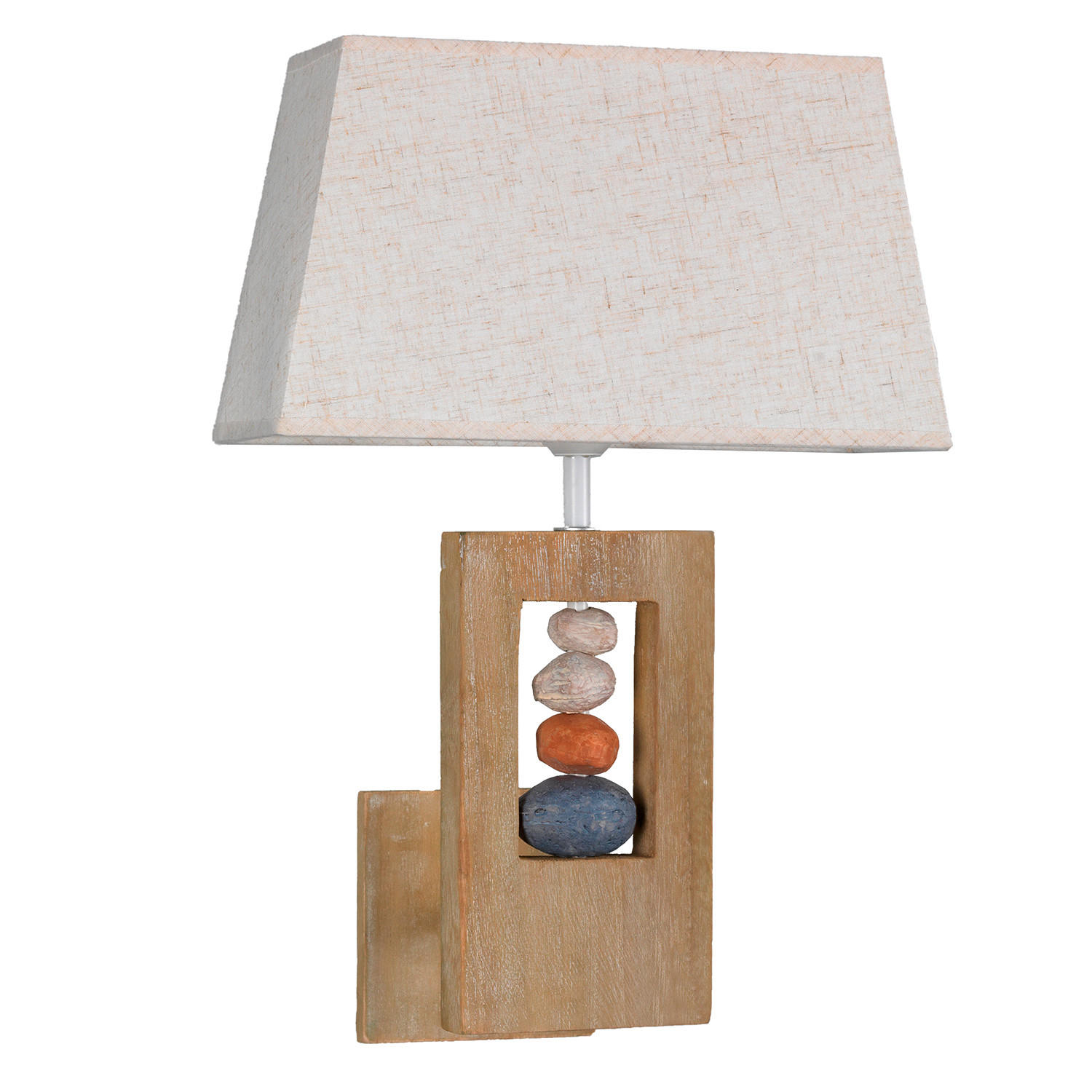 WANDLEUCHTE 30/48/18 cm   - Beige, Natur, Holz/Textil (30/48/18cm)