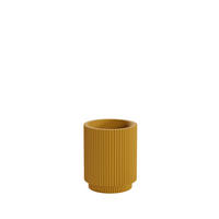 ZAHNPUTZBECHER Kunststoff  - Dunkelgelb, Basics, Kunststoff (8,2/9,5/8,2cm) - Sadena