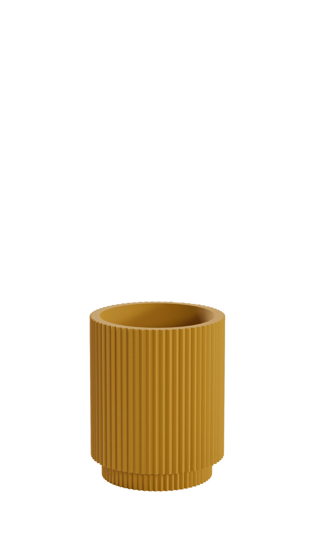 ZAHNPUTZBECHER Kunststoff  - Dunkelgelb, Basics, Kunststoff (8,2/9,5/8,2cm) - Sadena