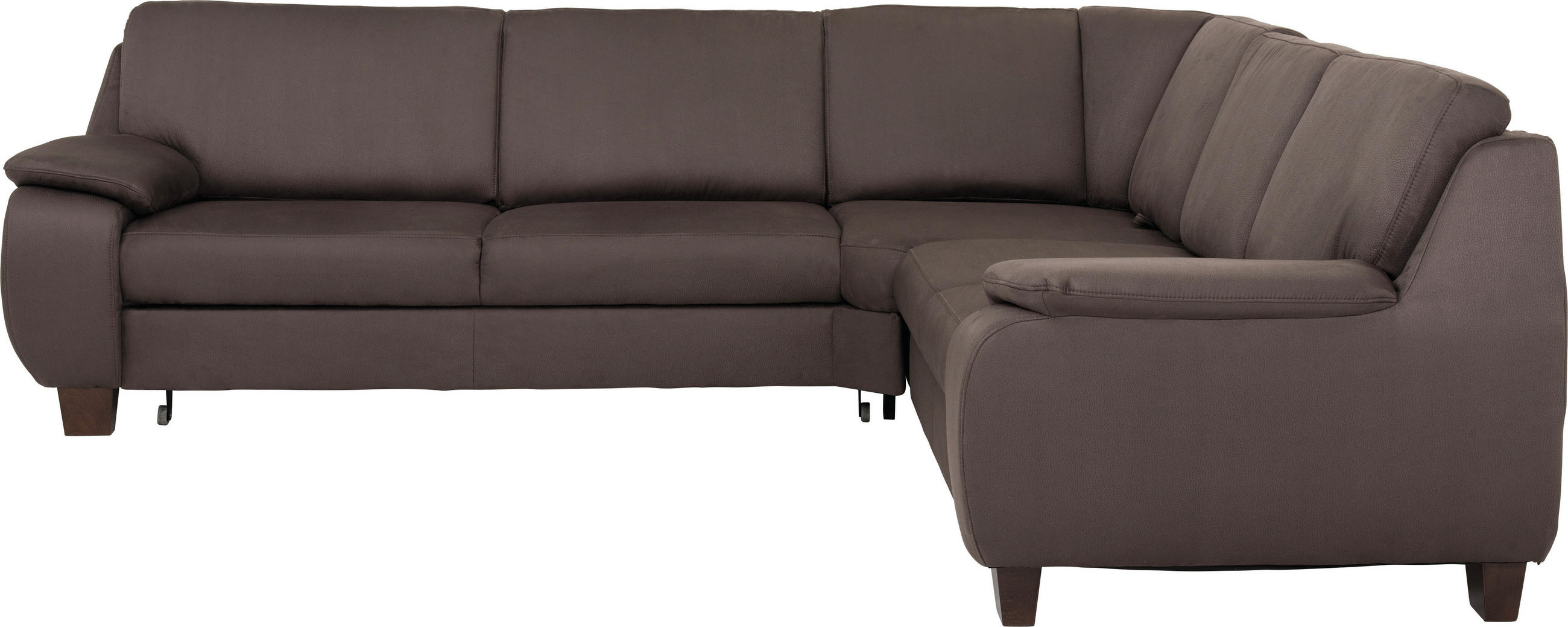 WOHNLANDSCHAFT Dunkelbraun  - Dunkelbraun, KONVENTIONELL, Holz/Textil (274/244cm) - Beldomo System