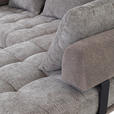 ECKSOFA in Flachgewebe Braun 263/195 cm - Schwarz/Braun, KONVENTIONELL, Textil/Metall (263/195cm) - Carryhome