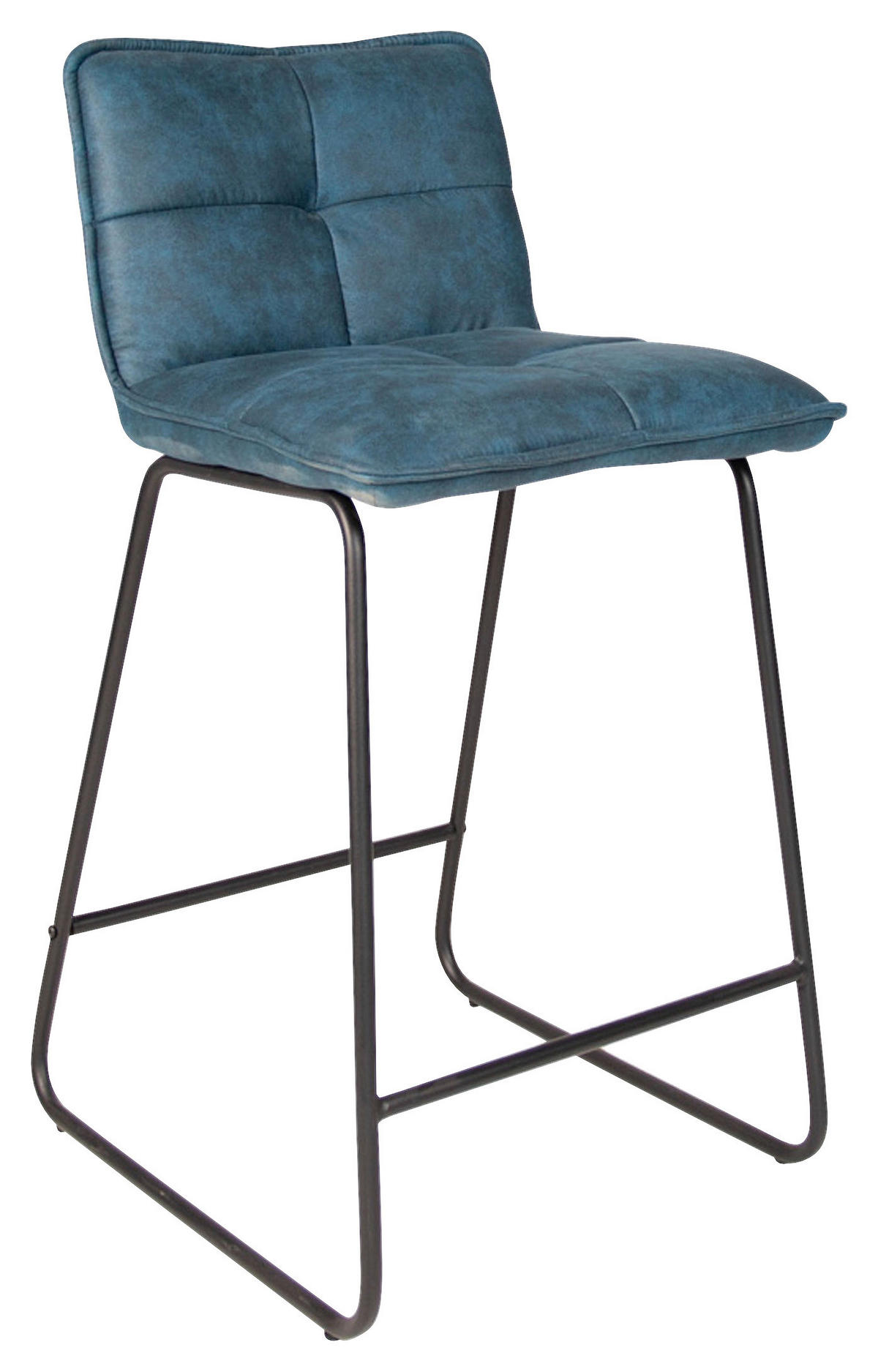 SADA BAROVÝCH STOLIČIEK 2 kus - čierna/tyrkysová, Konventionell, kov/textil (44/87/50cm) - MID.YOU
