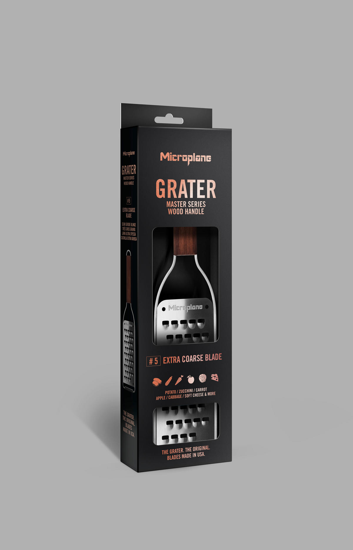 RENDE - boja oraha, Osnovno, drvo/metal (30,4/6,3/1,8cm) - MICROPLANE