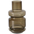 VASE  - Braun, Trend, Glas (14/25cm) - Ambia Home
