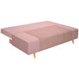 SCHLAFSOFA  in Cord, Velours Rosa  - Buchefarben/Creme, KONVENTIONELL, Holz/Textil (191/92/89cm) - Carryhome