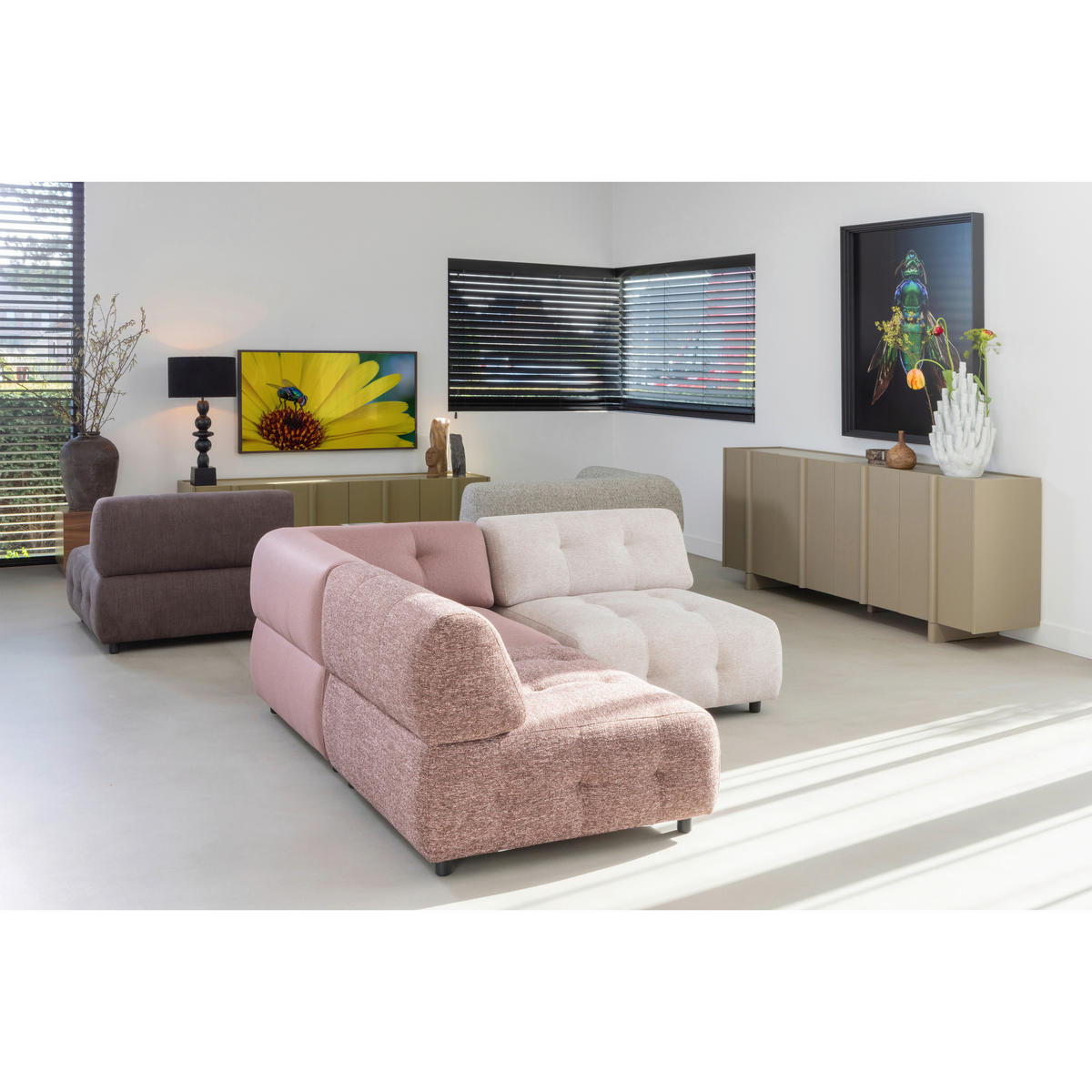 SIDEBOARD Basu  in 200/85/46 cm  - Schlammfarben, Design, Holz (200/85/46cm) - Livetastic