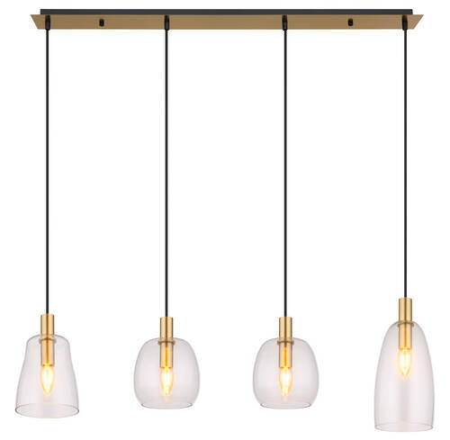 HÄNGLAMPA 107/16/120 cm  - mässingsfärgad, Klassisk, metall/glas (107/16/120cm) - Globo