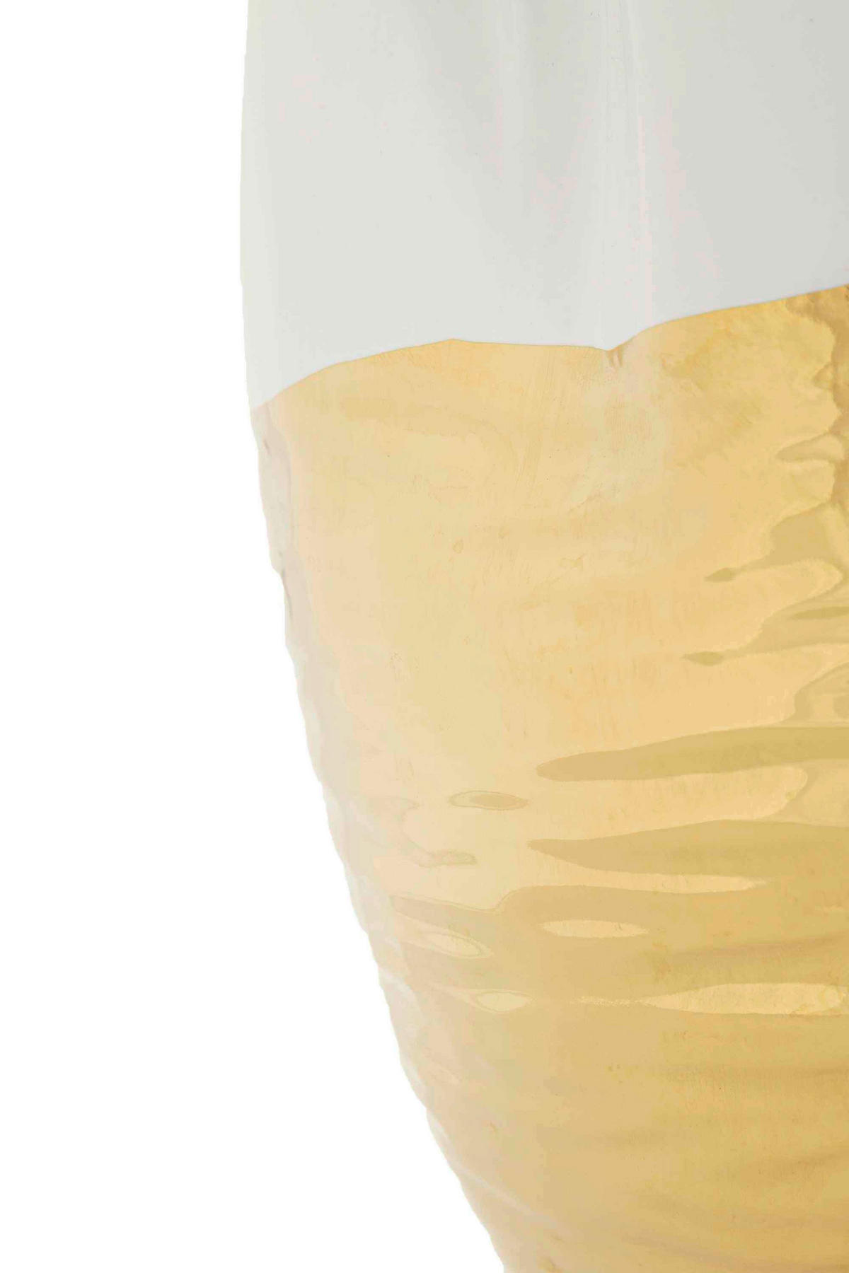 Vase Lux  - Goldfarben/Weiß, Basics, Keramik (20/25/20cm)