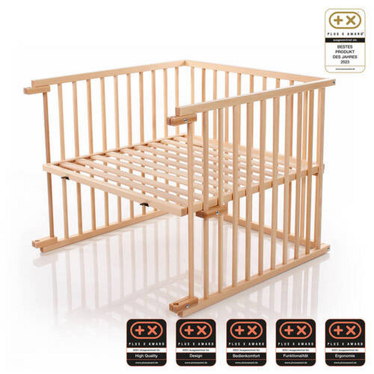 GITTERBETT  95/94/79 cm   - Buchefarben/Naturfarben, Basics, Holz (95/94/79cm) - Babybay