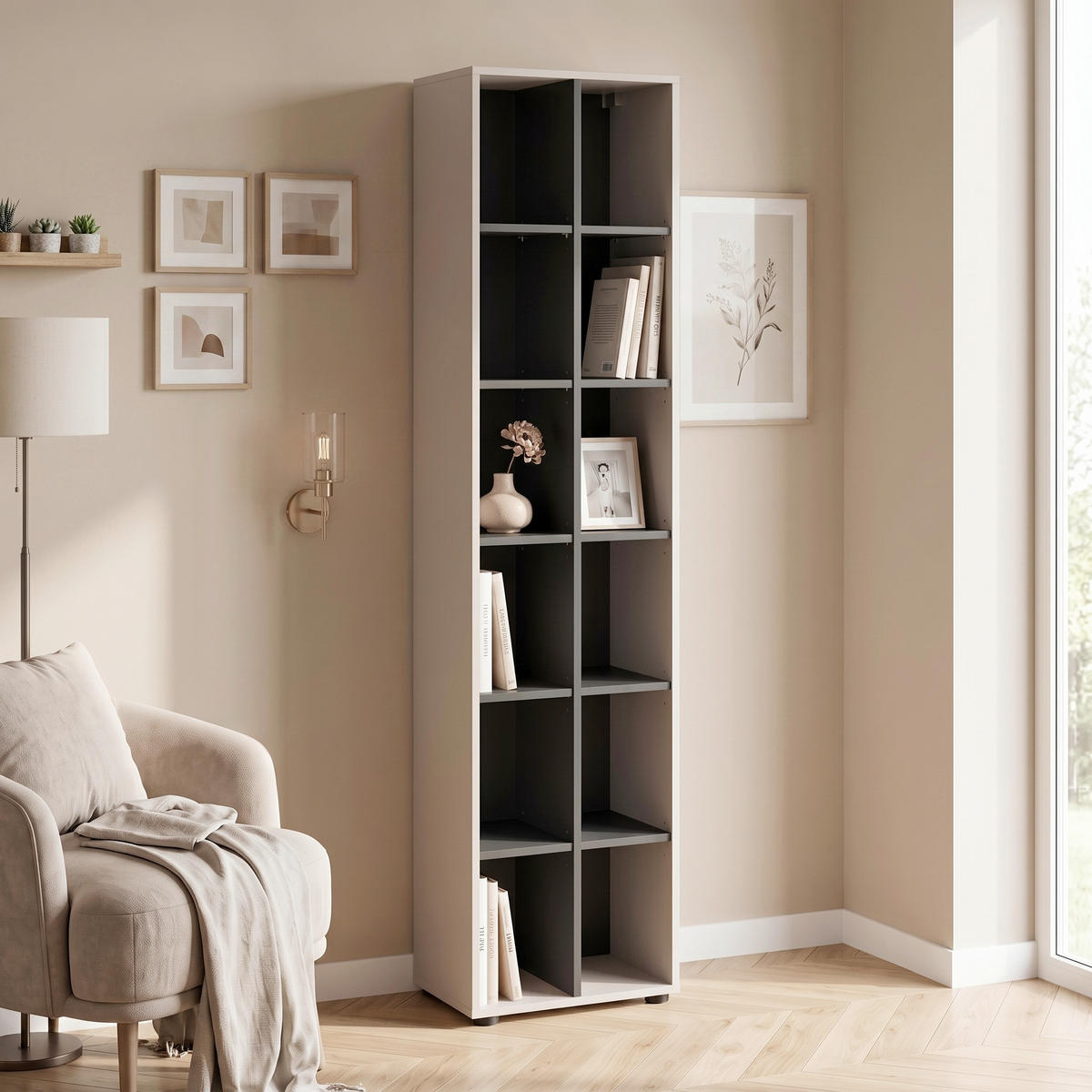 REGAL kašmir  drvni materijal  - kašmir/crna, Design, drvni materijal/plastika (45/192/35cm) - Livetastic