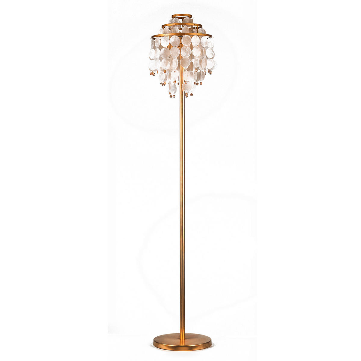 STEHLEUCHTE 30/30/167 cm    - Beige/Goldfarben, KONVENTIONELL, Naturmaterialien/Kunststoff (30/30/167cm)