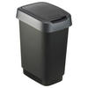 ABFALLEIMER TWIST 10 L  - Dunkelgrau/Schwarz, Basics, Kunststoff (24,8/18,1/33cm) - Rotho