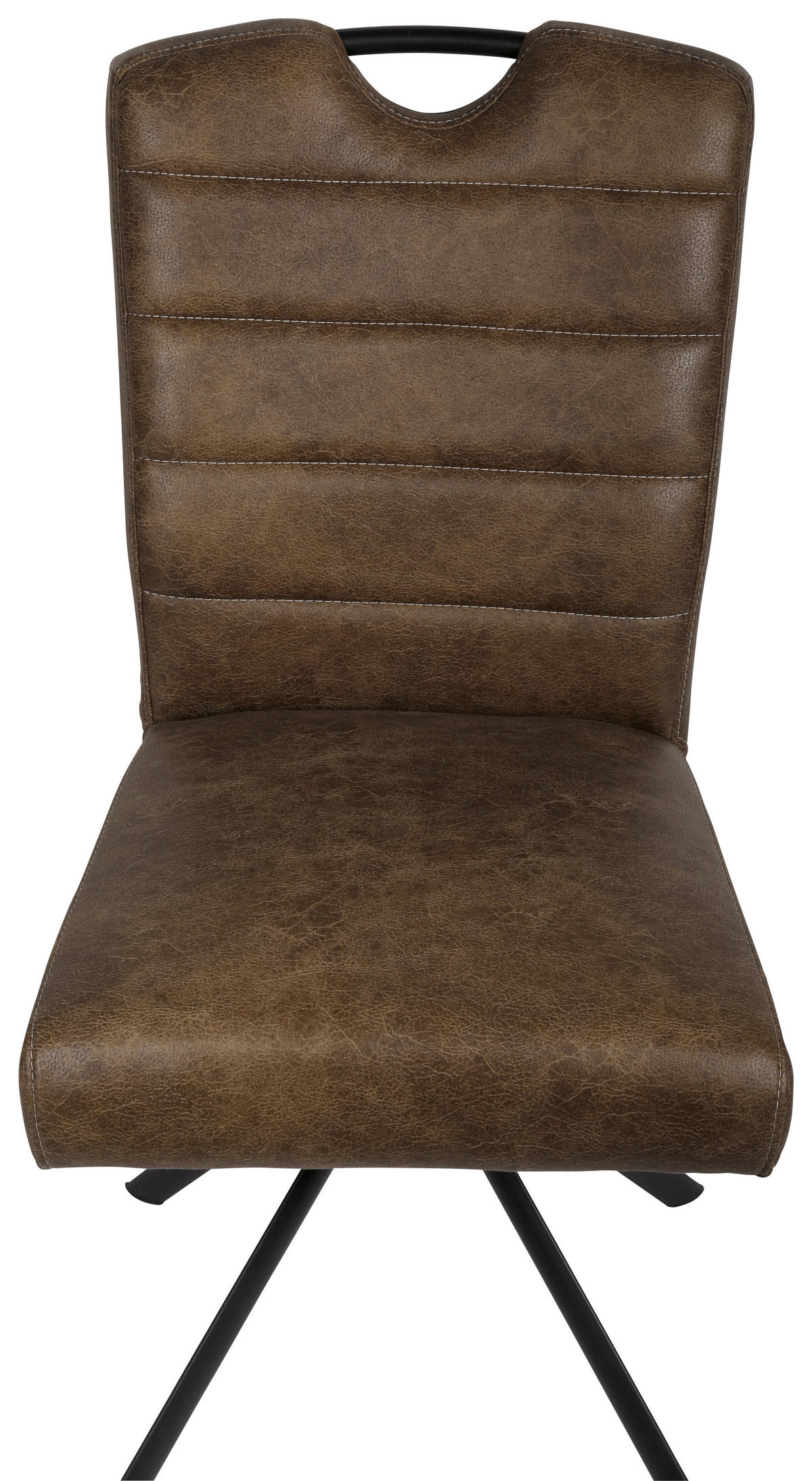 STUHL - Schwarz/Braun, Design, Textil/Metall (46/92,5/62cm) - Ambia Home