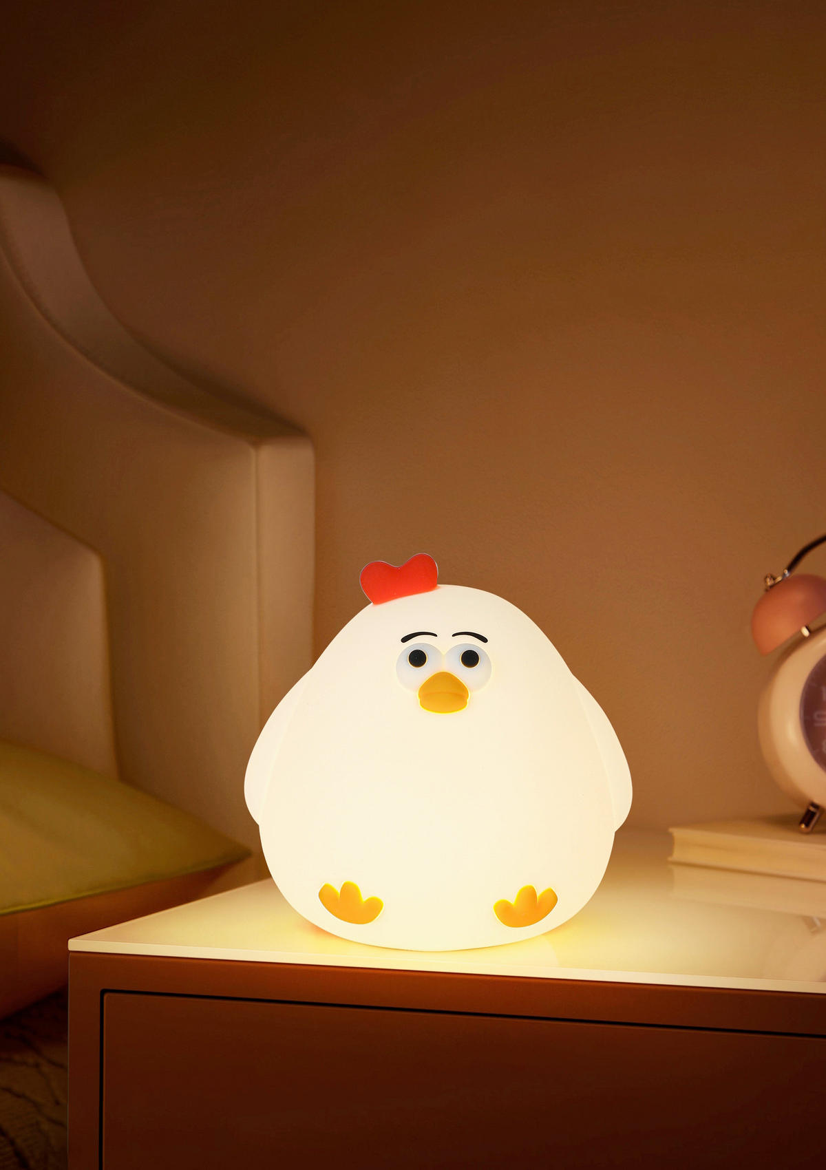 NOČNÉ SVETLO, 11,5/11,2/10,2 cm - biela, Trend, plast (11,5/11,2/10,2cm) - Novel