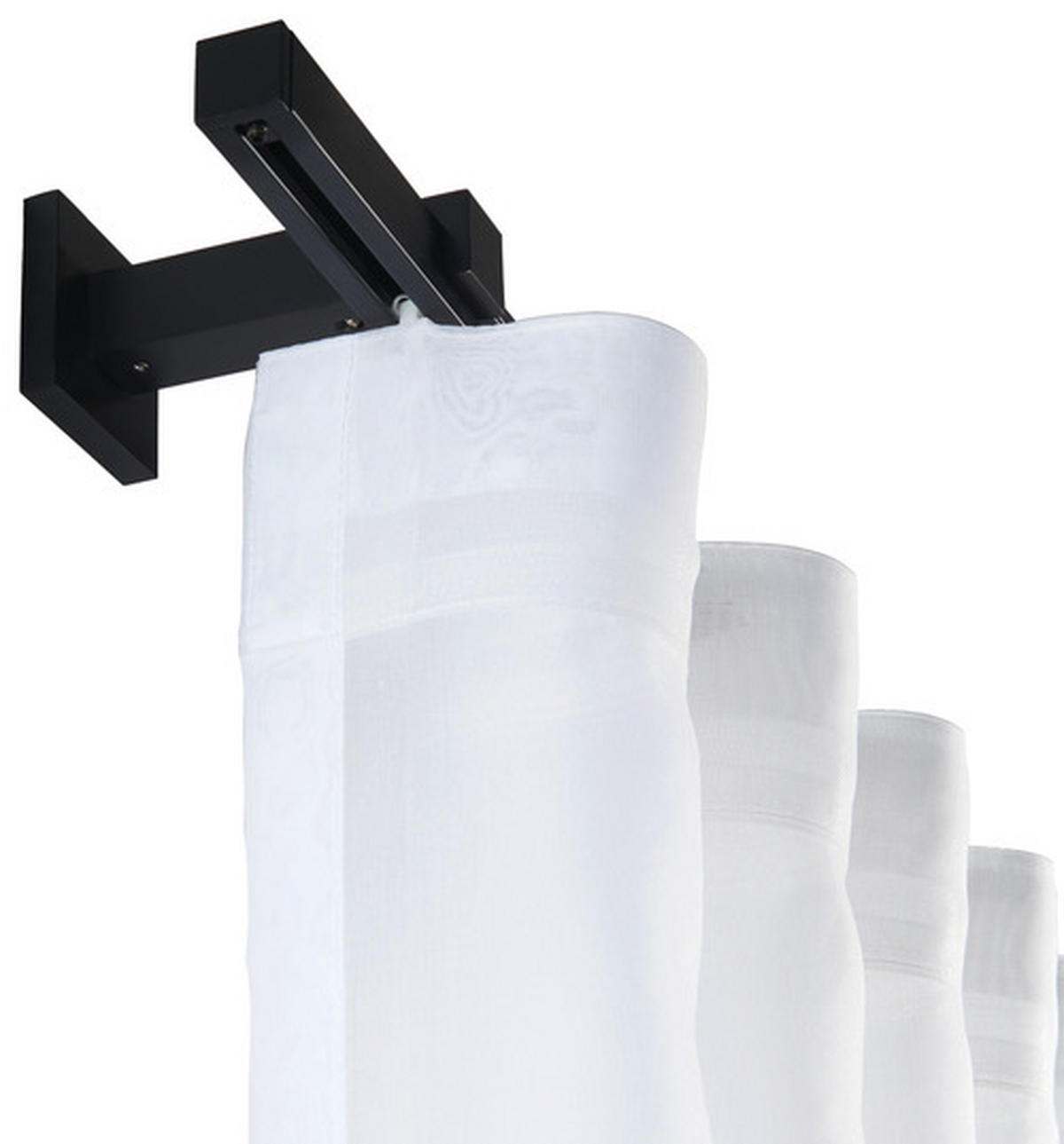 TYČ NA ZÁVĚSY A PŘÍSLUŠENSTVÍ  160 cm - černá, Design, kov (160cm) - Homeware