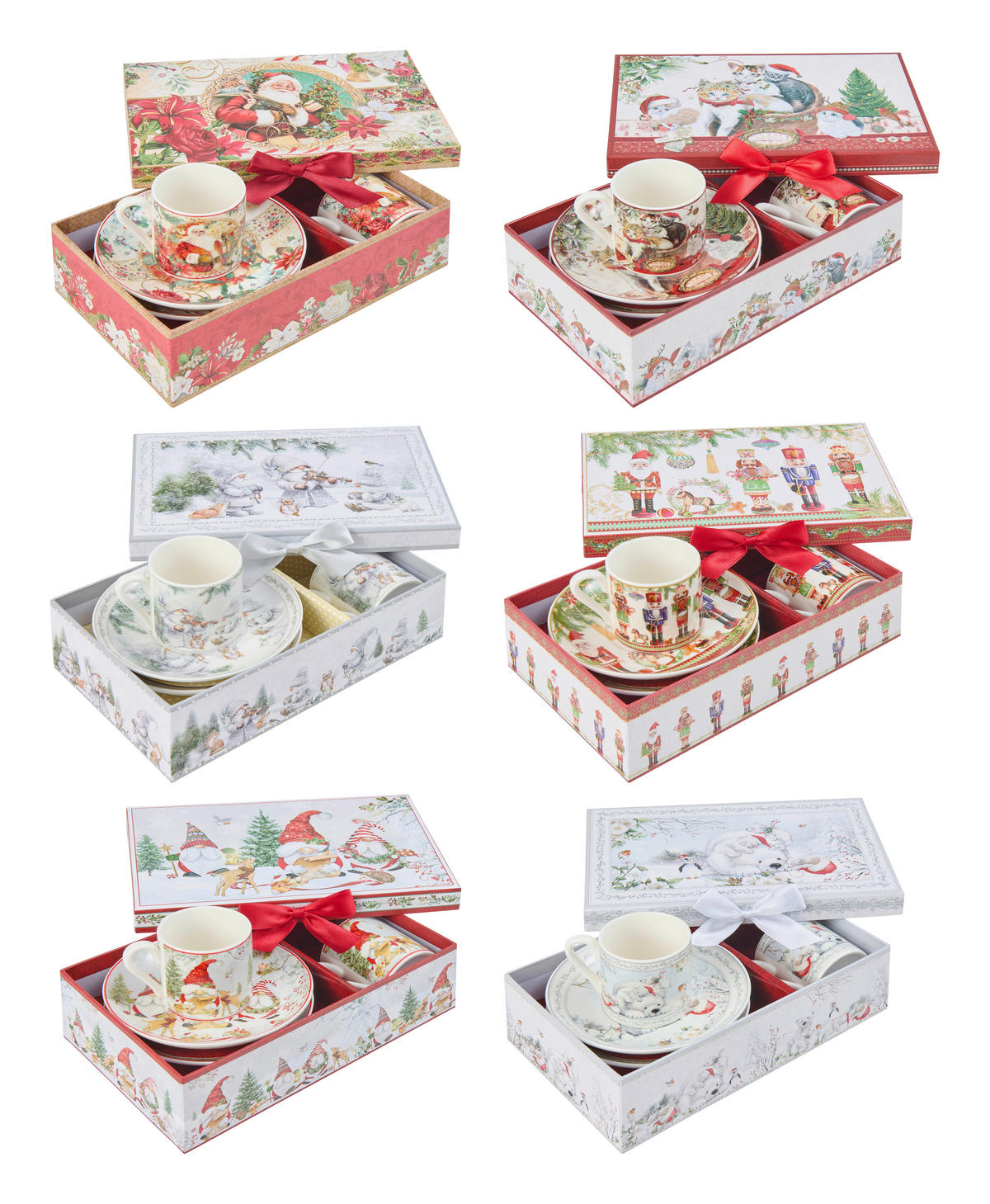 ESPRESSO CSÉSZE ÉS CSÉSZEALJ  - többszínű, Lifestyle, kerámia (100ml) - X-Mas