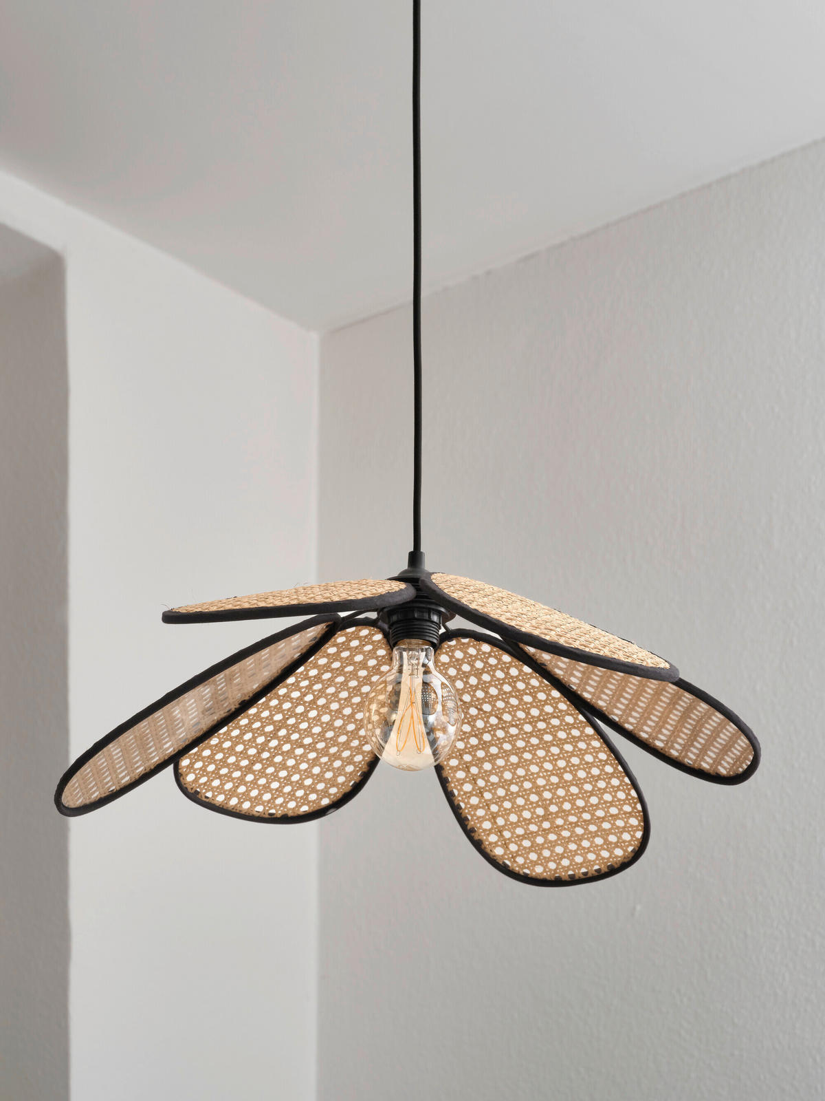 HÄNGELEUCHTE 58/123 cm  - Beige, Basics, Holz/Metall (58/123cm) - Osram