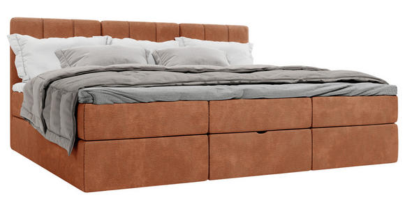 FAMILIENBETT - Rotbraun/Schwarz, Design, Holzwerkstoff/Kunststoff (240/200cm) - Esposa