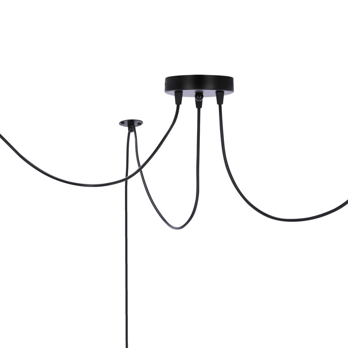 PENDELLAMPA Assam 120/120/100 cm  - svart/guldfärgad, Klassisk, metall/plast (120/120/100cm)