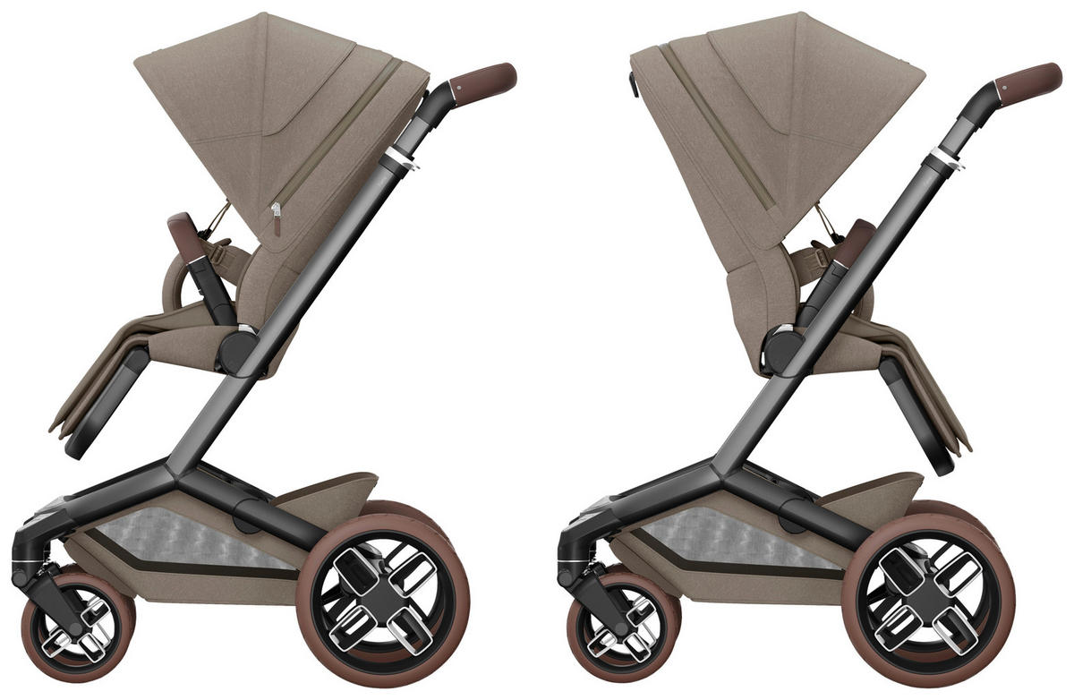 KINDERWAGENSET Fame Bundle  - Graubraun, Basics - Maxi-Cosi