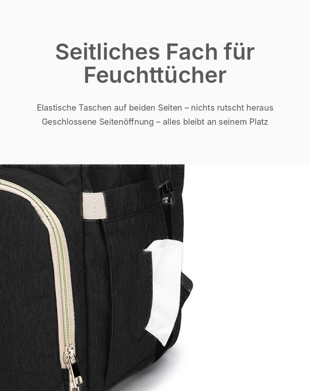 WICKELRUCKSACK Stella Bag Basic  - Schwarz, Basics, Textil (30/40/21cm)