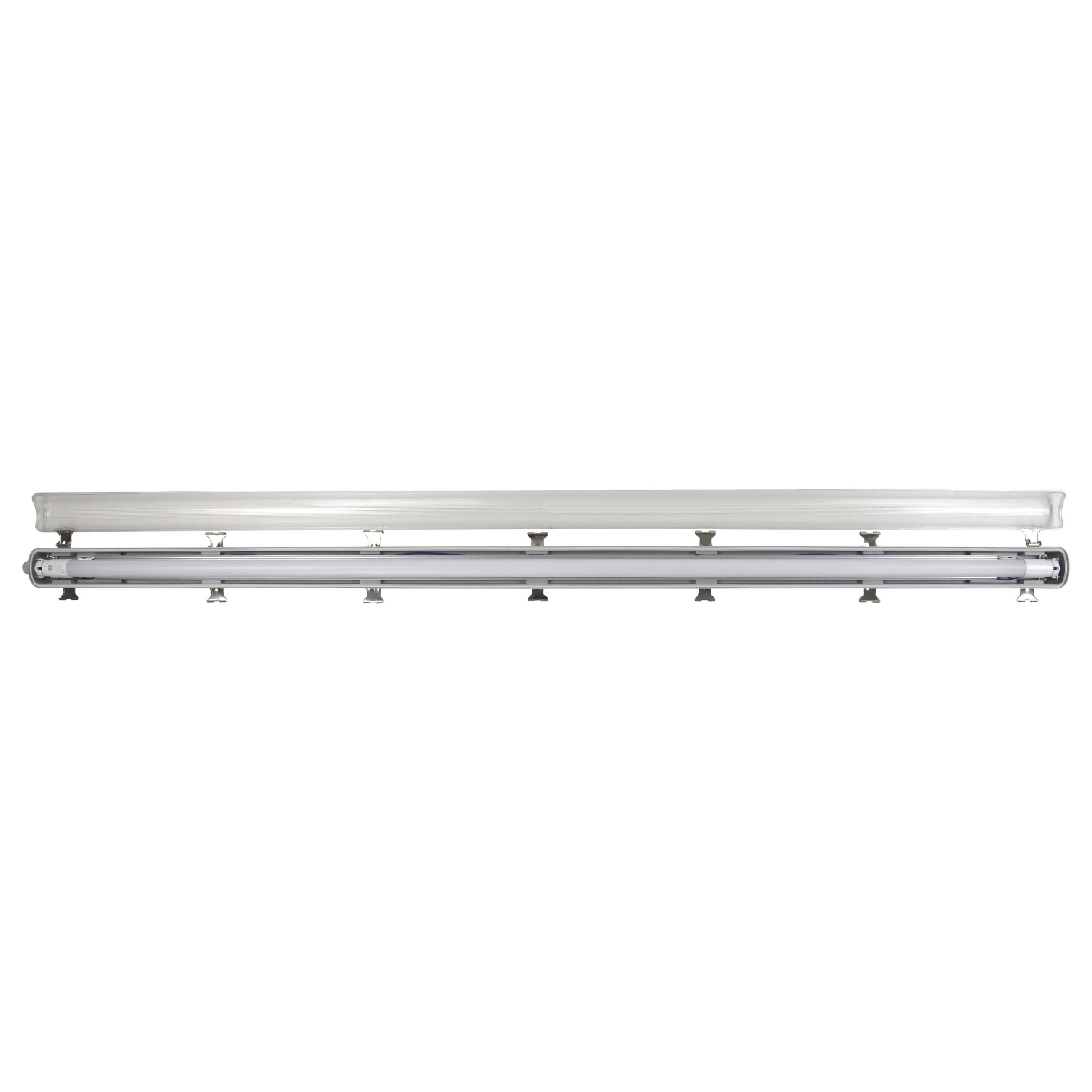 LED-DECKENLEUCHTE 156,8/6,2/5,2 cm  - Grau, Basics, Kunststoff (156,8/6,2/5,2cm)