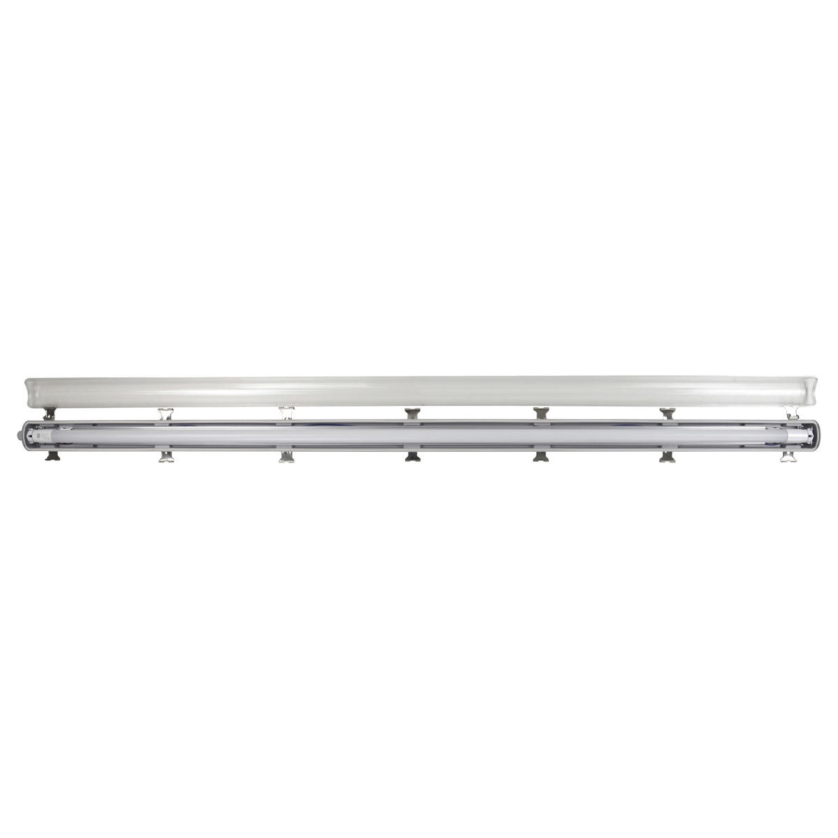 LED-DECKENLEUCHTE 156,8/6,2/5,2 cm  - Grau, Basics, Kunststoff (156,8/6,2/5,2cm)