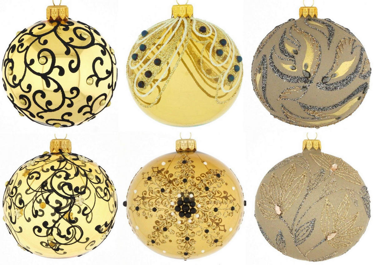 GLOB DE CRĂCIUN - auriu, Lifestyle, sticlă/metal (8cm) - X-Mas
