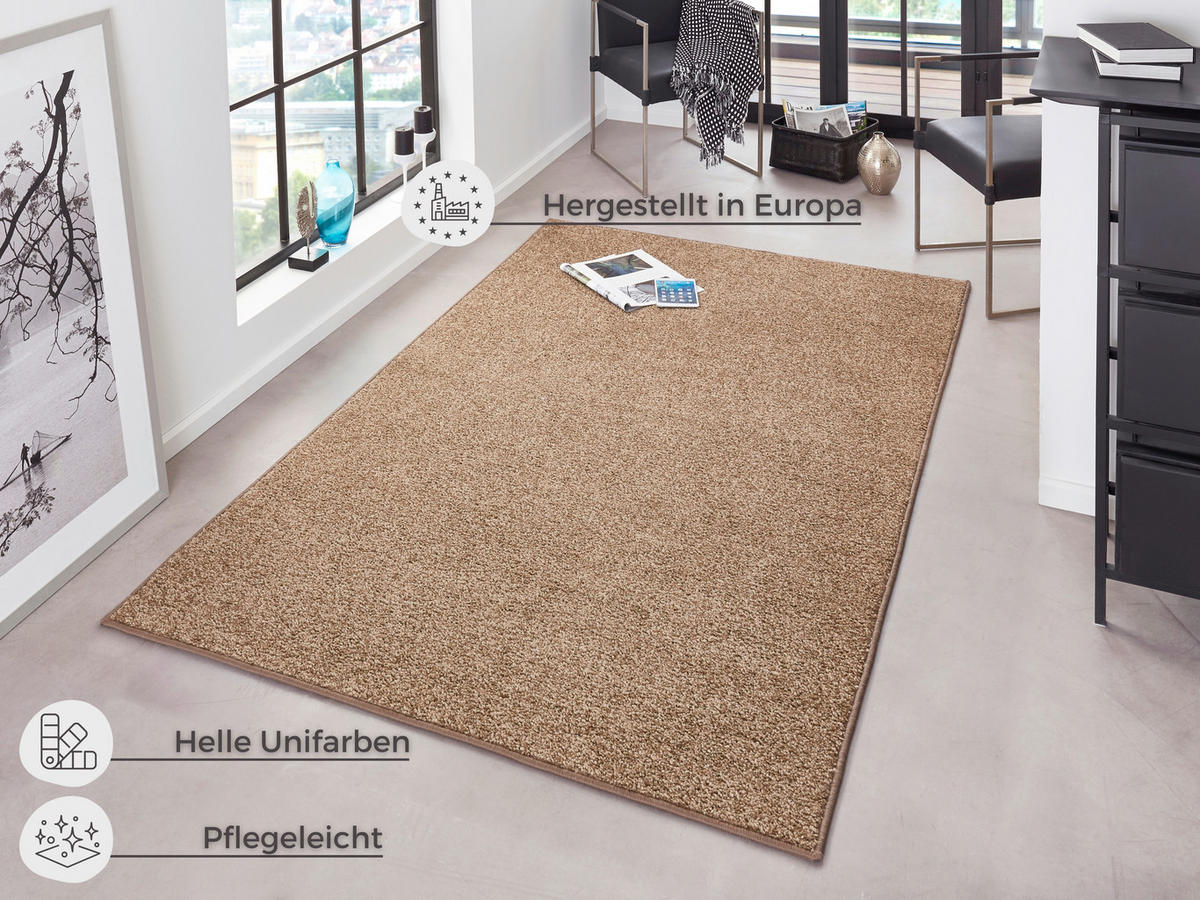 WEBTEPPICH 200/300 cm Pure Hellbraun  - Hellbraun, Basics, Kunststoff (200/300cm) - Hanse Home