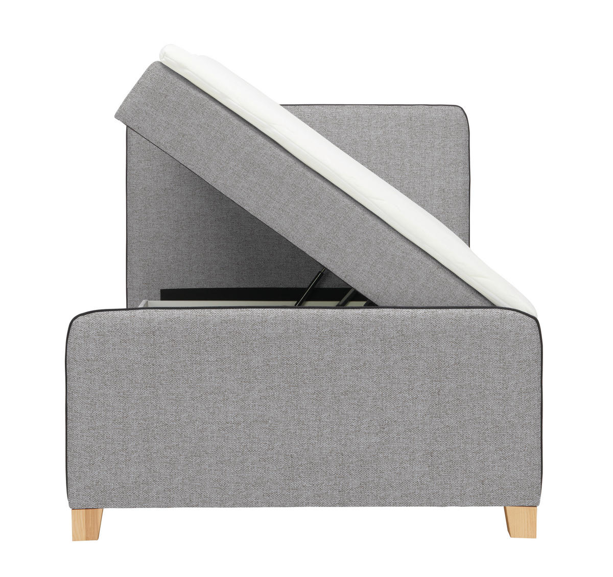 BOXBETT 120/200 cm  Grau  - Eichefarben/Grau, Design, Holz/Holzwerkstoff (120/200cm) - Moderano