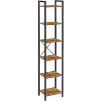 REGAL Braun, Schwarz  - Schwarz/Braun, Basics, Holzwerkstoff/Metall (40/187,5/30cm) - Boxxx
