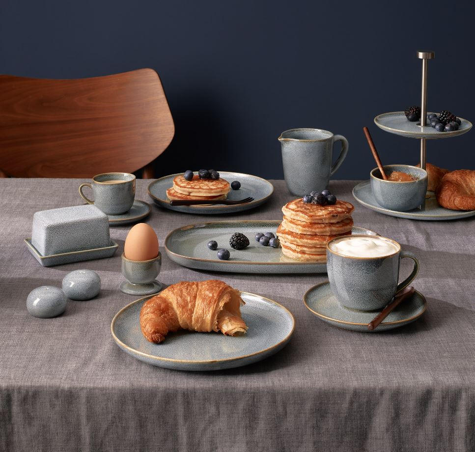 ETAGERE 2-stöckig - Blau, Design, Stein (22/25cm) - ASA