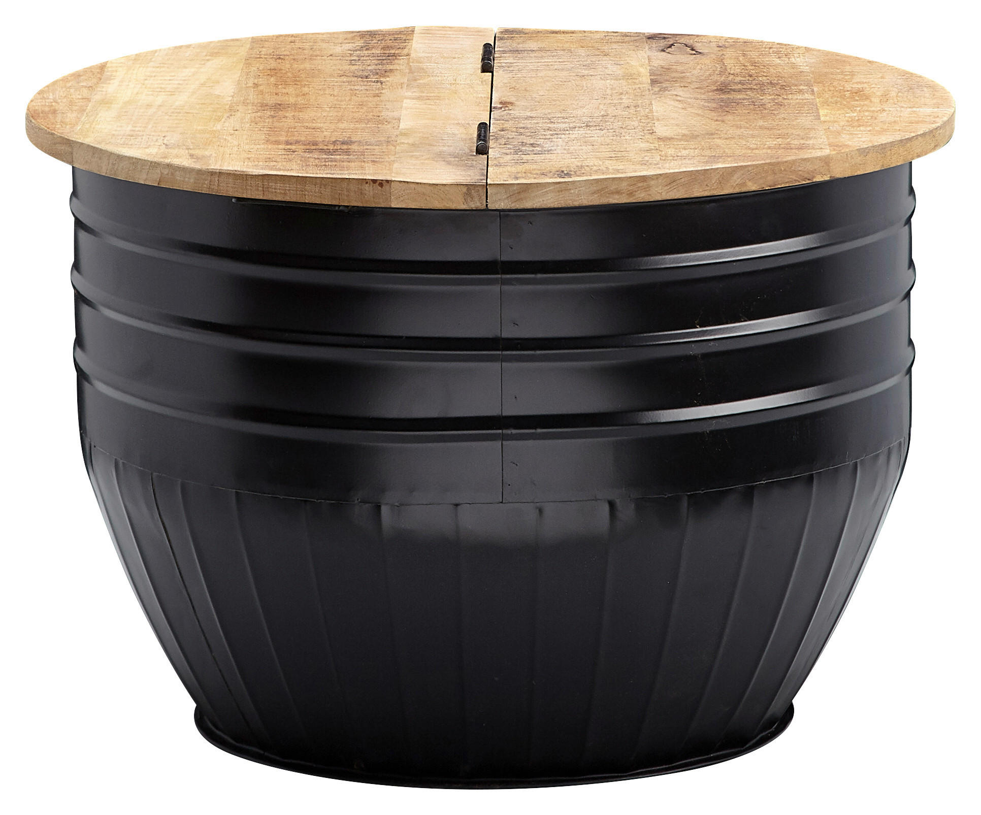 COUCHTISCH in Holz 60/60/41 cm  - Schwarz/Braun, MODERN, Holz/Metall (60/60/41cm) - MID.YOU