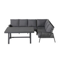 LOUNGE GARNITURA  antracit   - tamno siva/antracit, Moderno, metal/tekstil (279/219cm) - Amatio