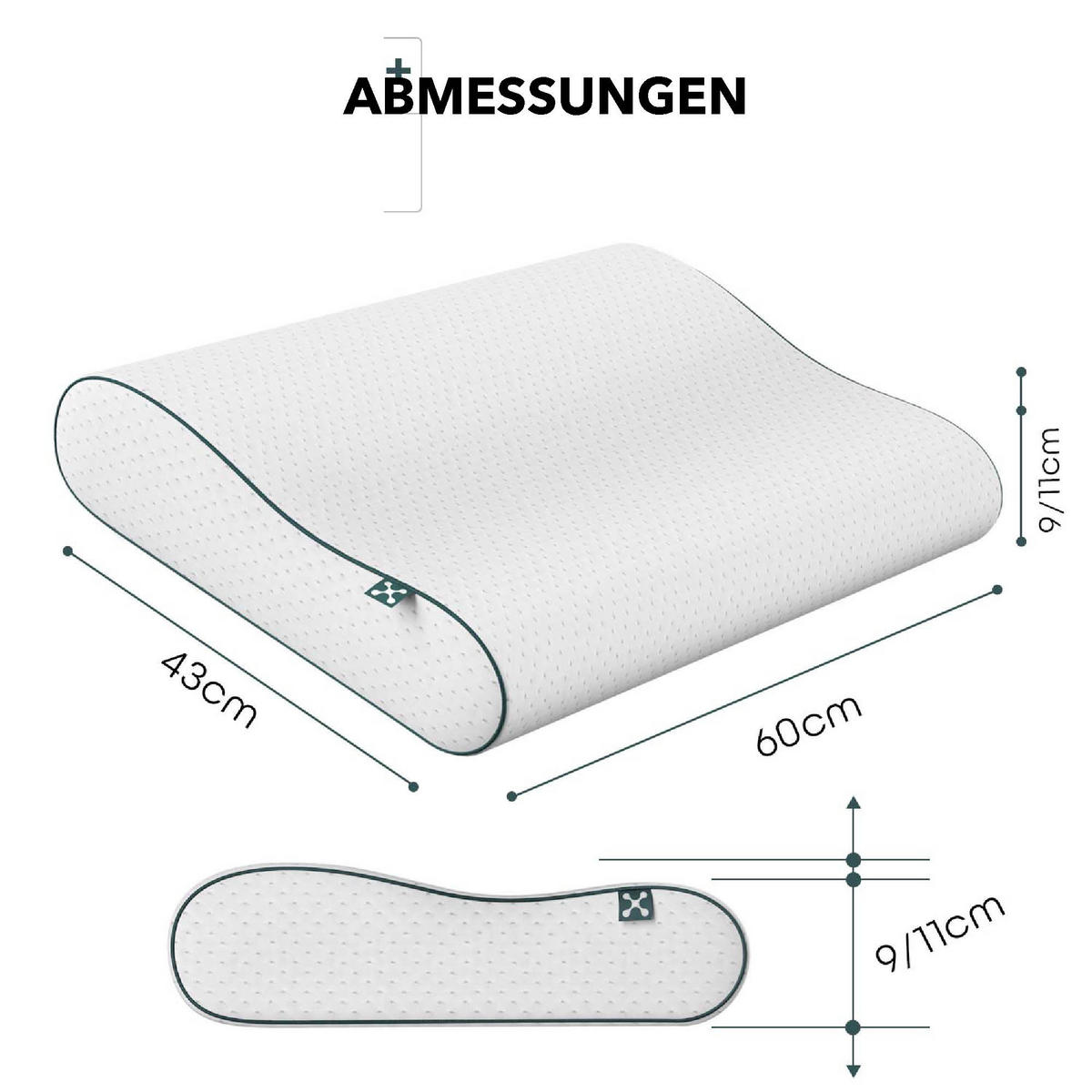 NACKENKISSEN ERGONOMIC+  - Basics, Textil (60/9-11/43cm) - Smartsleep