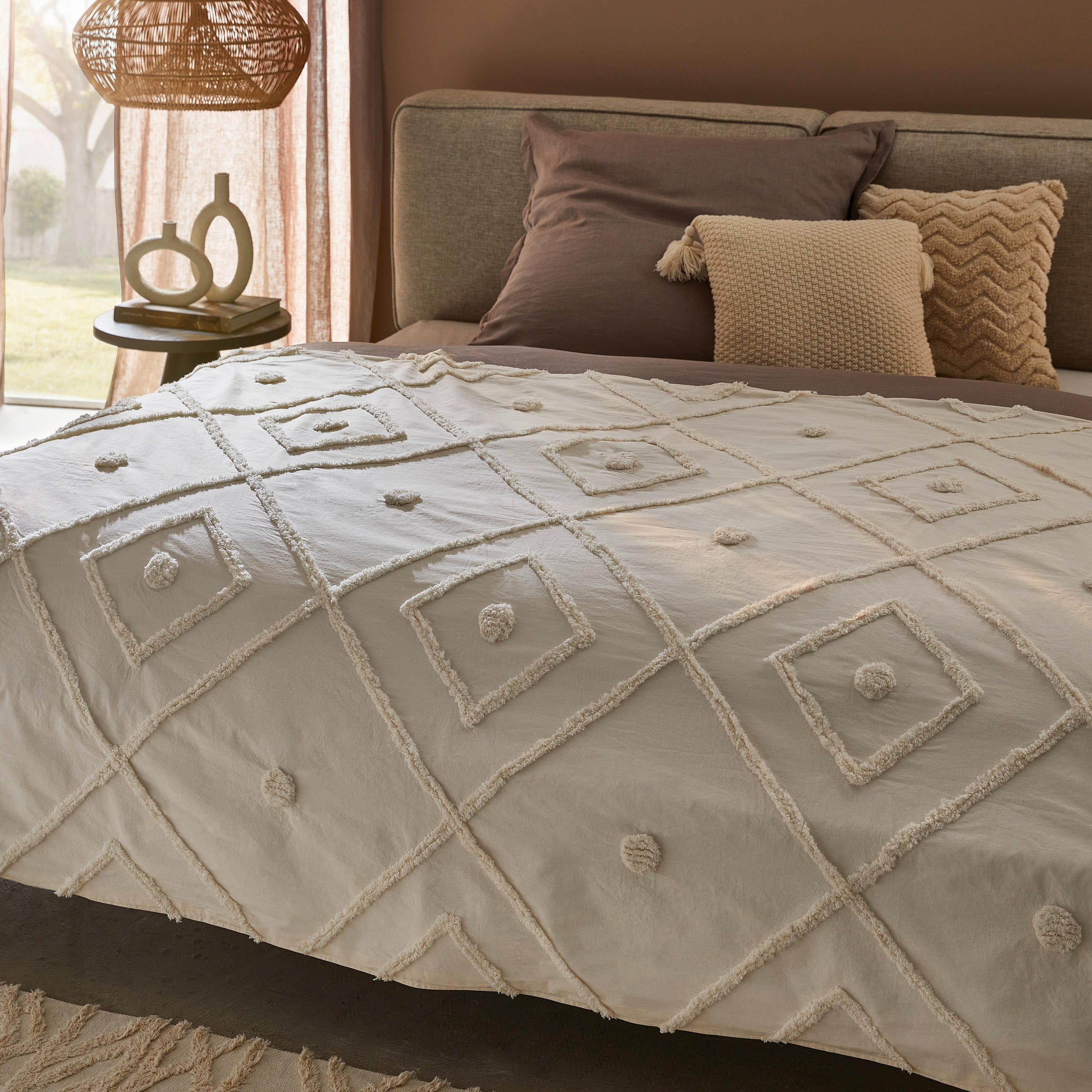 ÜBERWURF - Creme, Trend, Textil (140/200cm) - Ambiente