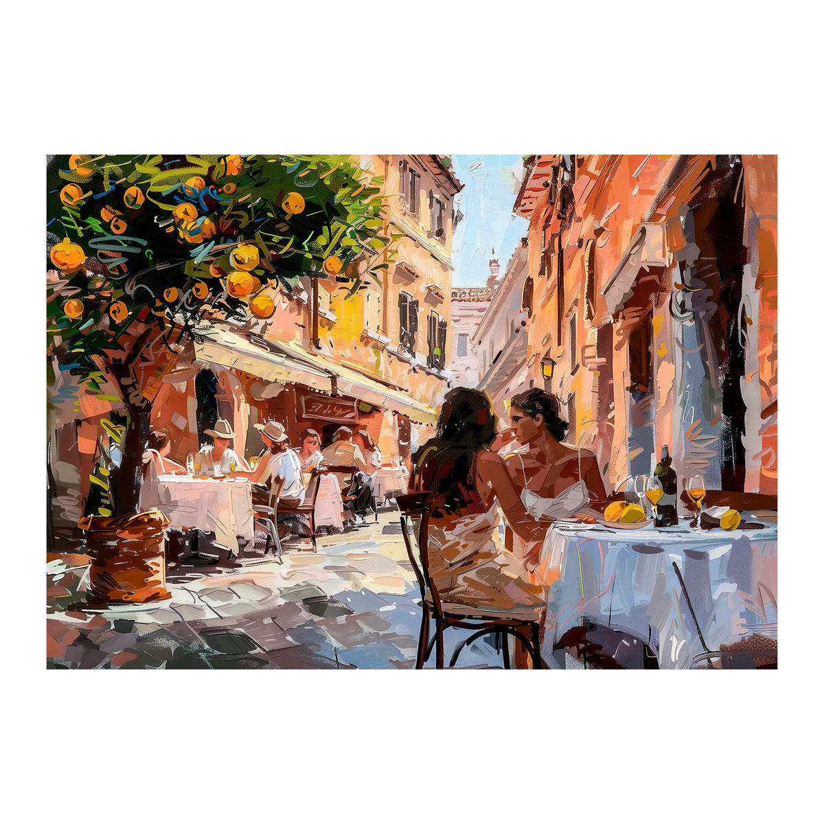 SKLENENÝ OBRAZ, mestá, ľudia, 120/80 cm  - viacfarebná, Basics, plast/papier (120/80cm) - Monee