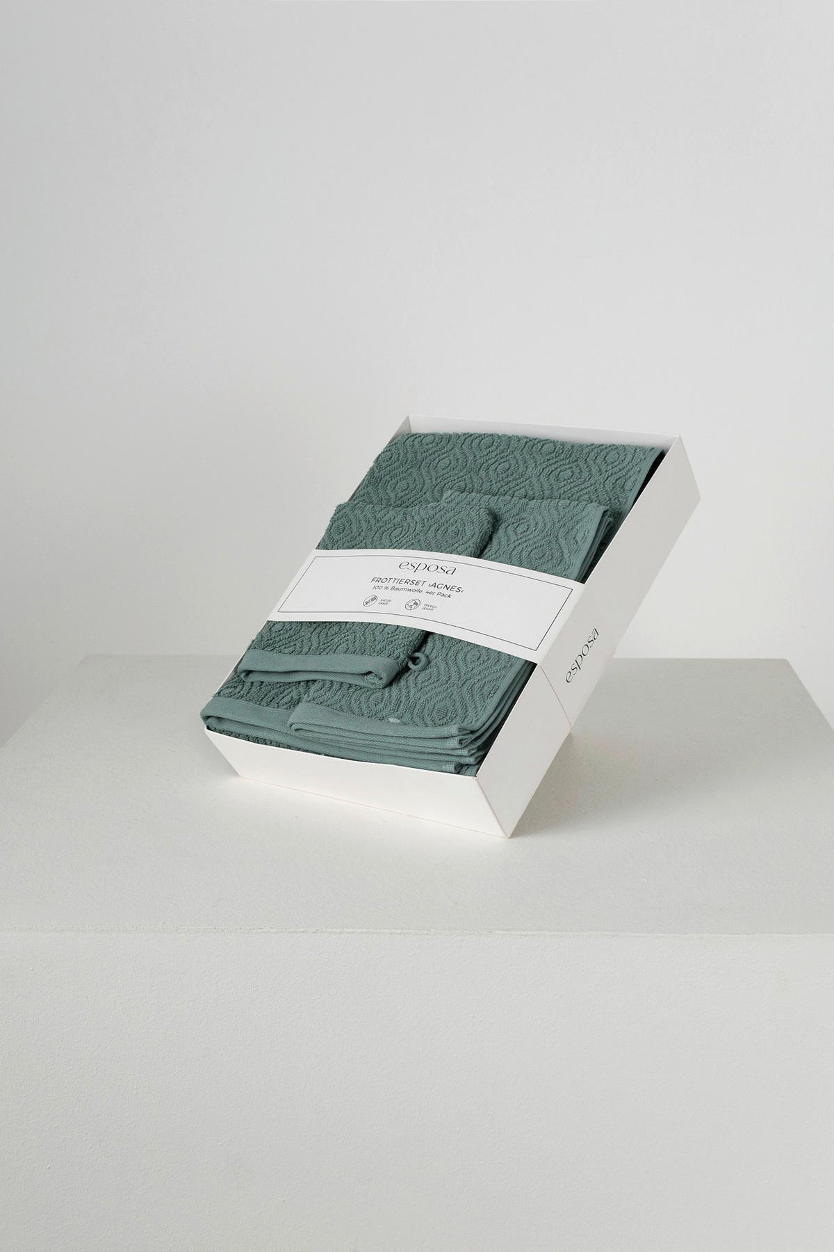 SET IZ FROTIRJA Santo  žajbljevo zelena  - žajbljevo zelena, Konvencionalno, tekstil - Esposa