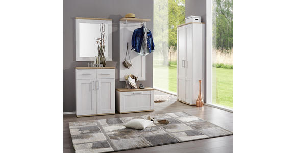 SPIEGEL 76/91/4 cm - Eichefarben/Weiß, LIFESTYLE, Glas/Holzwerkstoff (76/91/4cm) - Xora