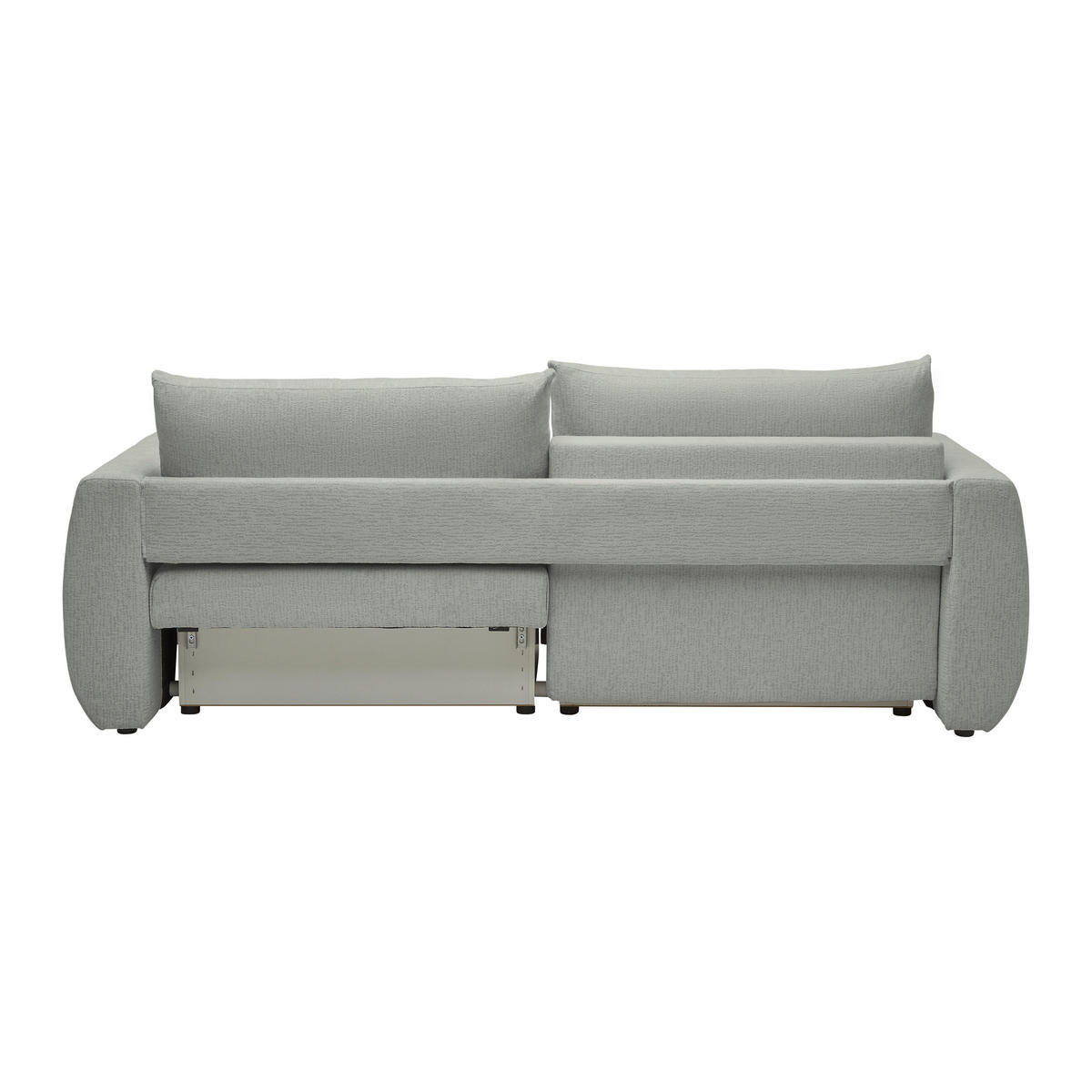 SCHLAFSOFA in Chenille, Jacquard Hellgrau  - Hellgrau/Schwarz, Kunststoff/Textil (245/74-90/104cm) - MID.YOU