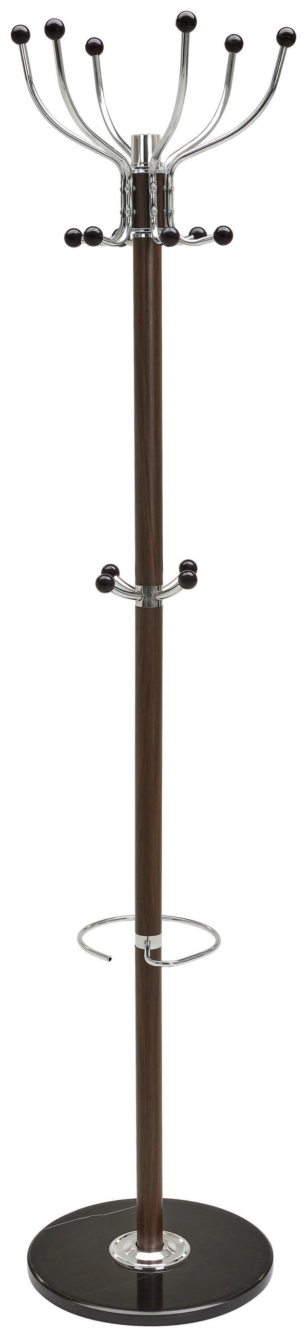 GARDEROBENSTÄNDER in Dunkelbraun 37/176/37 cm   - Dunkelbraun, Basics, Kunststoff/Stein (37/176/37cm) - Xora